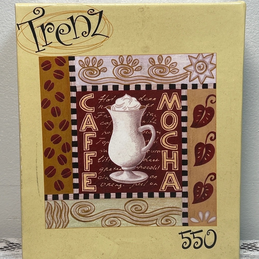Trenz Cafe Mocha 550 Piece Jigsaw Puzzle Coffee Lover Adult Teens NEW NIB Family